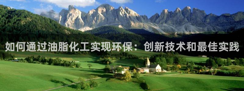 亿万先生手机版客户端下载安装：如何通过油脂化工实现环保：创新技术和最佳实践
