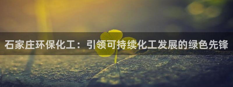 亿万先生mr008：石家庄环保化工：引领可持续化工发展的绿色先锋