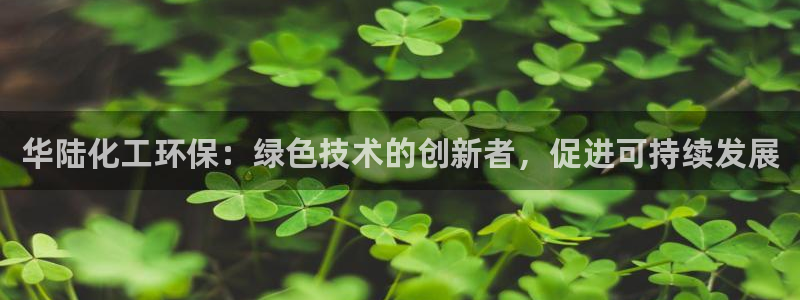 亿万先生m007：华陆化工环保：绿色技术的创新者，促进可持续发展