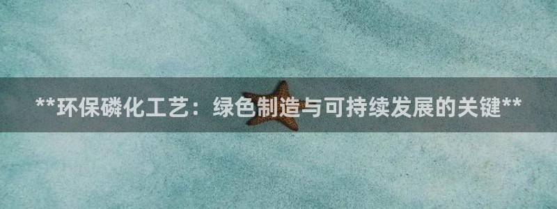亿万先生mr01官网 - 亿万先生手机版入：**环保磷化工艺：绿色制造与可持续发展的关键**