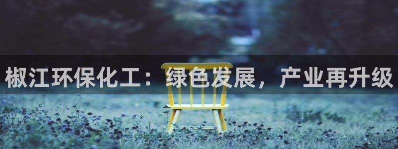 mr001亿万先生：椒江环保化工：绿色发展，产业再升级