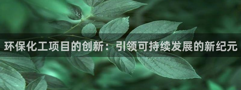 亿万28下载地址：环保化工项目的创新：引领可持续发展的新纪元