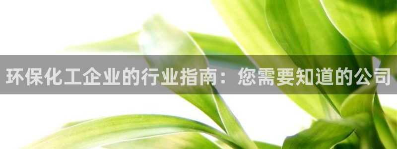 亿万国际游戏官网：环保化工企业的行业指南：您需要知道的公司