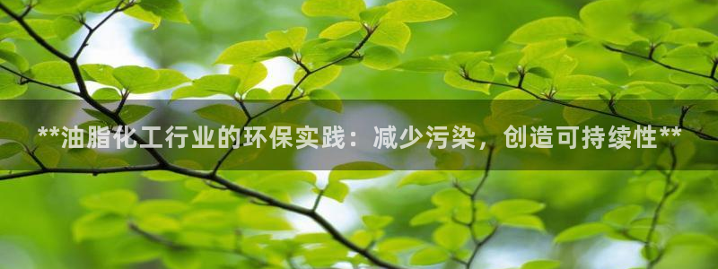 亿万千百十：**油脂化工行业的环保实践：减少污染，创造可持续性**