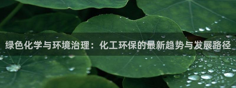 亿万剧情详解：绿色化学与环境治理：化工环保的最新趋势与发展路径