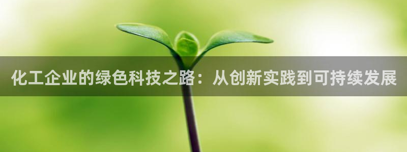 亿万先生客服：化工企业的绿色科技之路：从创新实践到可持续发展
